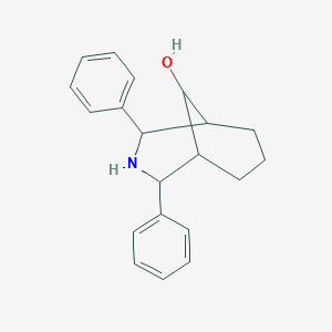 molecular formula C20H23NO B1657363 2,4-Diphenyl-3-azabicyclo[3.3.1]nonan-9-ol CAS No. 56401-13-9