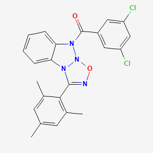 (3,5-Dichlorophenyl)-[1-(2,4,6-trimethylphenyl)-[1,2,3,5]oxatriazolo[3,2-a]benzotriazol-5-yl]methanone