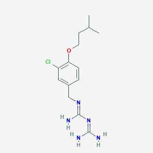 2-[[3-Chloro-4-(3-methylbutoxy)phenyl]methyl]-1-(diaminomethylidene)guanidine