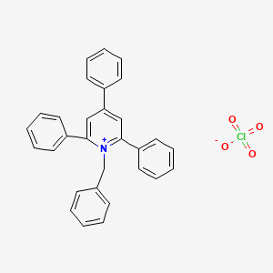 molecular formula C30H24ClNO4 B1657387 Pyridinium, 2,4,6-triphenyl-1-(phenylmethyl)-, perchlorate CAS No. 56524-88-0