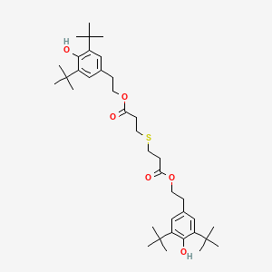 molecular formula C38H58O6S B1657388 Bis[2-[3,5-bis(1,1-dimethylethyl)-4-hydroxyphenyl]ethyl] 3,3'-thiobispropionate CAS No. 56525-25-8