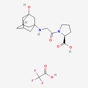 molecular formula C19H27F3N2O6 B1657391 Vildagliptin Carboxy Acid Metabolite Trifluoroacetate CAS No. 565453-41-0
