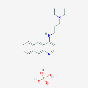 molecular formula C20H28N3O4P B1657392 N-benzo[g]quinolin-4-yl-N',N'-diethylpropane-1,3-diamine;phosphoric acid CAS No. 56548-52-8