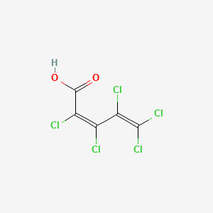 molecular formula C5HCl5O2 B1657398 (2Z)-2,3,4,5,5-pentachloropenta-2,4-dienoic acid CAS No. 5659-41-6