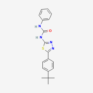 molecular formula C19H20N4OS B1657401 1-[5-(4-Tert-butylphenyl)-1,3,4-thiadiazol-2-yl]-3-phenylurea CAS No. 5660-15-1