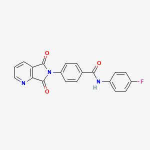 B1657404 4-(5,7-dioxopyrrolo[3,4-b]pyridin-6-yl)-N-(4-fluorophenyl)benzamide CAS No. 5660-88-8