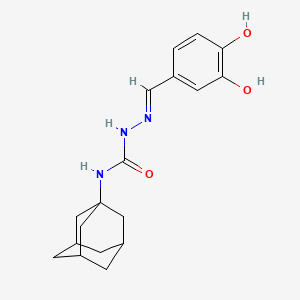 molecular formula C18H23N3O3 B1657413 (2E)-2-(3,4-dihydroxybenzylidene)-N-(tricyclo[3.3.1.1~3,7~]dec-1-yl)hydrazinecarboxamide CAS No. 5662-71-5