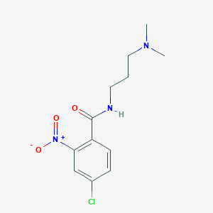 molecular formula C12H16ClN3O3 B1657414 4-chloro-N-[3-(dimethylamino)propyl]-2-nitrobenzamide CAS No. 5662-98-6