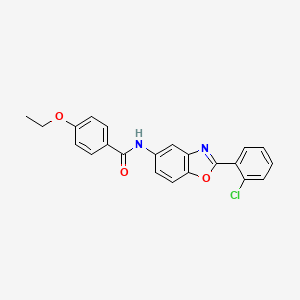molecular formula C22H17ClN2O3 B1657426 N-[2-(2-Chlorophenyl)benzooxazol-5-YL]-4-ethoxy-benzamide CAS No. 5665-78-1