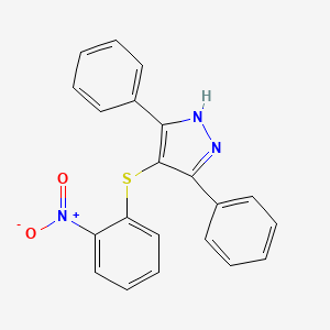 4-(2-nitrophenyl)sulfanyl-3,5-diphenyl-1H-pyrazole