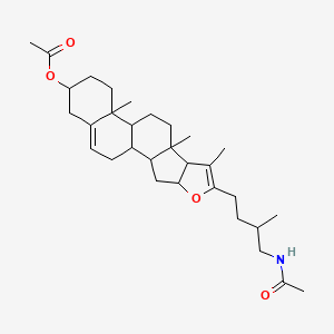 [6-(4-Acetamido-3-methylbutyl)-7,9,13-trimethyl-5-oxapentacyclo[10.8.0.02,9.04,8.013,18]icosa-6,18-dien-16-yl] acetate