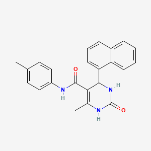 molecular formula C23H21N3O2 B1657459 6-methyl-N-(4-methylphenyl)-4-naphthalen-1-yl-2-oxo-3,4-dihydro-1H-pyrimidine-5-carboxamide CAS No. 5674-21-5
