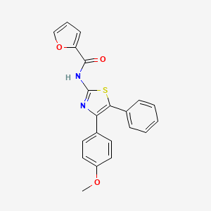 molecular formula C21H16N2O3S B1657472 N-[4-(4-methoxyphenyl)-5-phenyl-1,3-thiazol-2-yl]furan-2-carboxamide CAS No. 5676-43-7