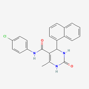 N-(4-Chlorophenyl)-6-methyl-4-(naphthalen-1-yl)-2-oxo-1,2,3,4-tetrahydropyrimidine-5-carboxamide