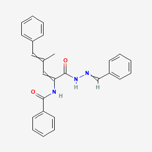 N-[(1Z,3E)-1-[(Benzylideneamino)carbamoyl]-3-methyl-4-phenyl-buta-1,3-dienyl]benzamide