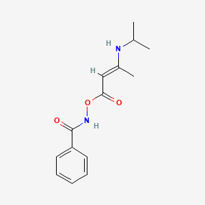 molecular formula C14H18N2O3 B1657486 benzamido (E)-3-(propan-2-ylamino)but-2-enoate CAS No. 5679-40-3