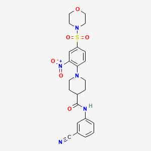 N-(3-cyanophenyl)-1-(4-morpholin-4-ylsulfonyl-2-nitrophenyl)piperidine-4-carboxamide