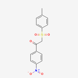 molecular formula C15H13NO5S B1657505 2-[(4-Methylphenyl)sulfonyl]-1-(4-nitrophenyl)ethan-1-one CAS No. 56858-46-9