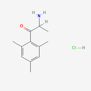 molecular formula C12H18ClNO B1657507 2-Amino-1-(2,4,6-trimethylphenyl)propan-1-one;hydrochloride CAS No. 5686-53-3
