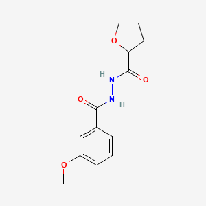 molecular formula C13H16N2O4 B1657510 N'-(3-methoxybenzoyl)oxolane-2-carbohydrazide CAS No. 5688-30-2