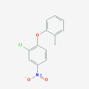 molecular formula C13H10ClNO3 B1657523 2-Chloro-1-(2-methylphenoxy)-4-nitrobenzene CAS No. 56966-72-4