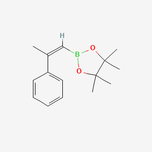 molecular formula C15H21BO2 B1657524 4,4,5,5-Tetramethyl-2-[(1Z)-2-phenylprop-1-en-1-yl]-1,3,2-dioxaborolane CAS No. 569669-08-5