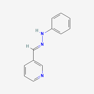 molecular formula C12H11N3 B1657532 3-[(2-Phenylhydrazinylidene)methyl]pyridine CAS No. 57023-37-7