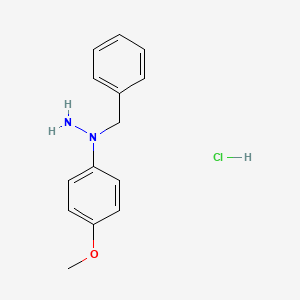 molecular formula C14H17ClN2O B1657536 1-benzyl-1-(4-methoxyphenyl)hydrazine Hydrochloride CAS No. 5705-10-2