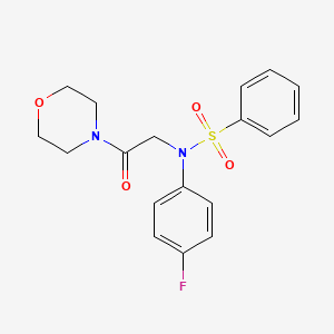 N-(4-Fluorophenyl)-N-(2-morpholin-4-YL-2-oxo-ethyl)benzenesulfonamide