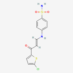 4-[[(E)-3-(5-chlorothiophen-2-yl)-3-oxoprop-1-enyl]amino]benzenesulfonamide