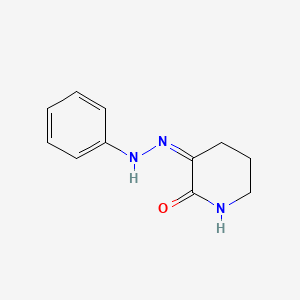 molecular formula C11H13N3O B1657541 Piperidine-2,3-dione, 3-phenylhydrazone CAS No. 57073-81-1