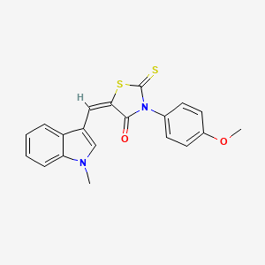 (5E)-3-(4-methoxyphenyl)-5-[(1-methylindol-3-yl)methylidene]-2-sulfanylidene-1,3-thiazolidin-4-one