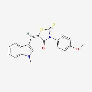 molecular formula C20H16N2O2S2 B1657544 (5E)-3-(4-methoxyphenyl)-5-[(1-methylindol-3-yl)methylidene]-2-sulfanylidene-1,3-thiazolidin-4-one CAS No. 5711-99-9