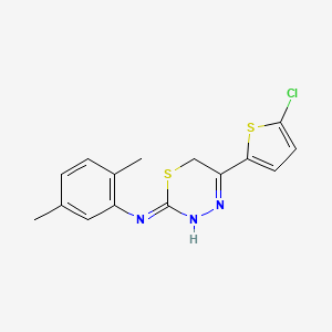 5-(5-chlorothiophen-2-yl)-N-(2,5-dimethylphenyl)-6H-1,3,4-thiadiazin-2-amine