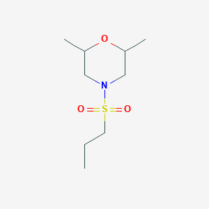 molecular formula C9H19NO3S B1657548 2,6-Dimethyl-4-(propane-1-sulfonyl)morpholine CAS No. 57150-64-8