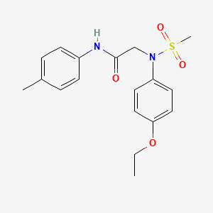molecular formula C18H22N2O4S B1657555 2-(4-ethoxy-N-methylsulfonylanilino)-N-(4-methylphenyl)acetamide CAS No. 5719-35-7