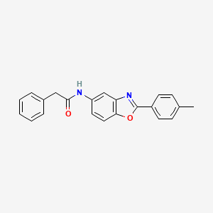 molecular formula C22H18N2O2 B1657557 N-[2-(4-methylphenyl)-1,3-benzoxazol-5-yl]-2-phenylacetamide CAS No. 5720-13-8