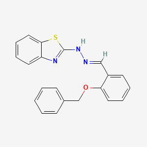 N-[(E)-(2-phenylmethoxyphenyl)methylideneamino]-1,3-benzothiazol-2-amine