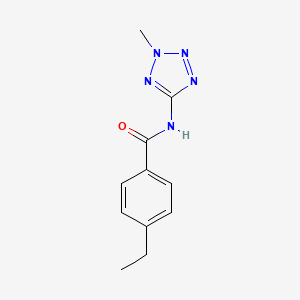 molecular formula C11H13N5O B1657560 4-ethyl-N-(2-methyltetrazol-5-yl)benzamide CAS No. 5723-51-3