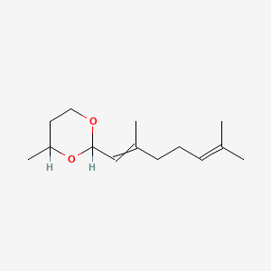 molecular formula C14H24O2 B1657568 2-(2,6-Dimethylhepta-1,5-dienyl)-4-methyl-1,3-dioxane CAS No. 57282-45-8