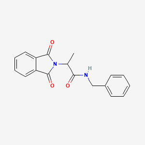 molecular formula C18H16N2O3 B1657571 N-benzyl-2-(1,3-dioxoisoindol-2-yl)propanamide CAS No. 5729-01-1