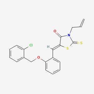 molecular formula C20H16ClNO2S2 B1657587 (5Z)-3-allyl-5-{2-[(2-chlorobenzyl)oxy]benzylidene}-2-thioxo-1,3-thiazolidin-4-one CAS No. 5734-23-6