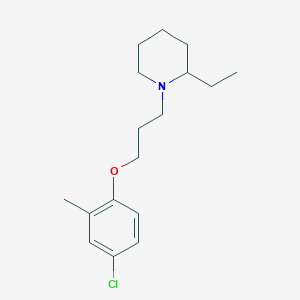molecular formula C17H26ClNO B1657596 1-[3-(4-Chloro-2-methylphenoxy)propyl]-2-ethylpiperidine CAS No. 5737-05-3