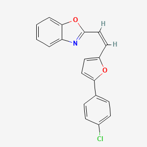 molecular formula C19H12ClNO2 B1657603 2-[(Z)-2-[5-(4-chlorophenyl)furan-2-yl]ethenyl]-1,3-benzoxazole CAS No. 5740-98-7