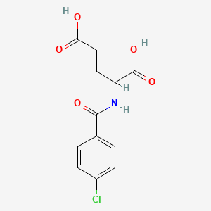 molecular formula C12H12ClNO5 B1657609 2-[(4-Chlorobenzoyl)amino]pentanedioic acid CAS No. 57444-70-9