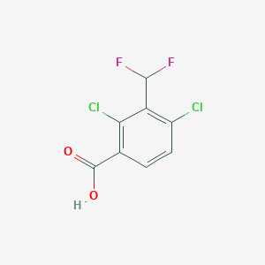 molecular formula C8H4Cl2F2O2 B1657618 2,4-Dichloro-3-(difluoromethyl)benzoic acid CAS No. 574732-18-6