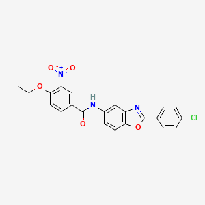 molecular formula C22H16ClN3O5 B1657620 N-[2-(4-chlorophenyl)-1,3-benzoxazol-5-yl]-4-ethoxy-3-nitrobenzamide CAS No. 5748-63-0