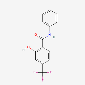 molecular formula C14H10F3NO2 B1657624 2-hydroxy-N-phenyl-4-(trifluoromethyl)benzamide CAS No. 575-69-9