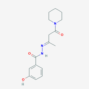 molecular formula C16H21N3O3 B1657625 3-hydroxy-N'-[(2E)-4-oxo-4-(piperidin-1-yl)butan-2-ylidene]benzohydrazide CAS No. 5750-69-6