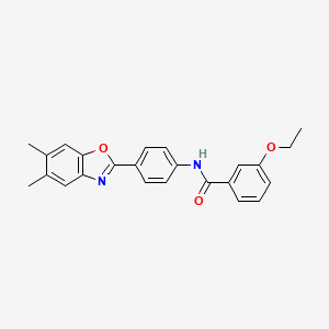 N-[4-(5,6-dimethyl-1,3-benzoxazol-2-yl)phenyl]-3-ethoxybenzamide